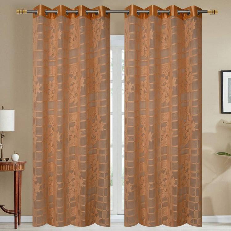 kiara Creations 153 cm (5 ft) Net Window Curtain (Pack Of 2)