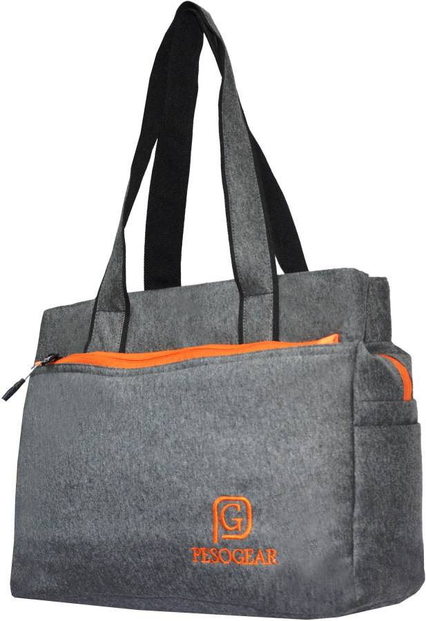 Women Grey, Orange Shoulder Bag Price in India