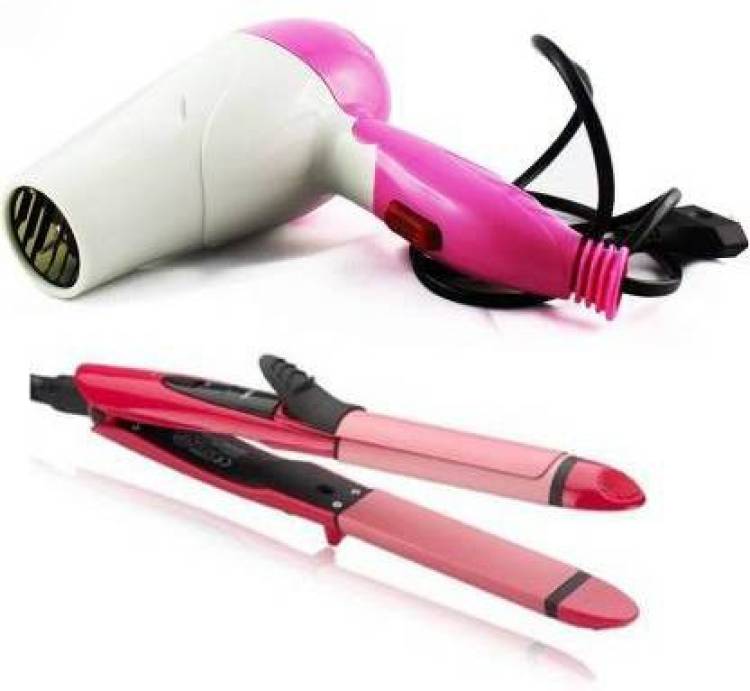 Krishna Creation Combo Pack Of 2 In 1 Hair Straightner & Curler Personal Care Appliance Combo (Hair Styler, Hair Dryer) (2 Items in the set) Kri_Hair Dryer And Hair Straightene Hair Styler Price in India