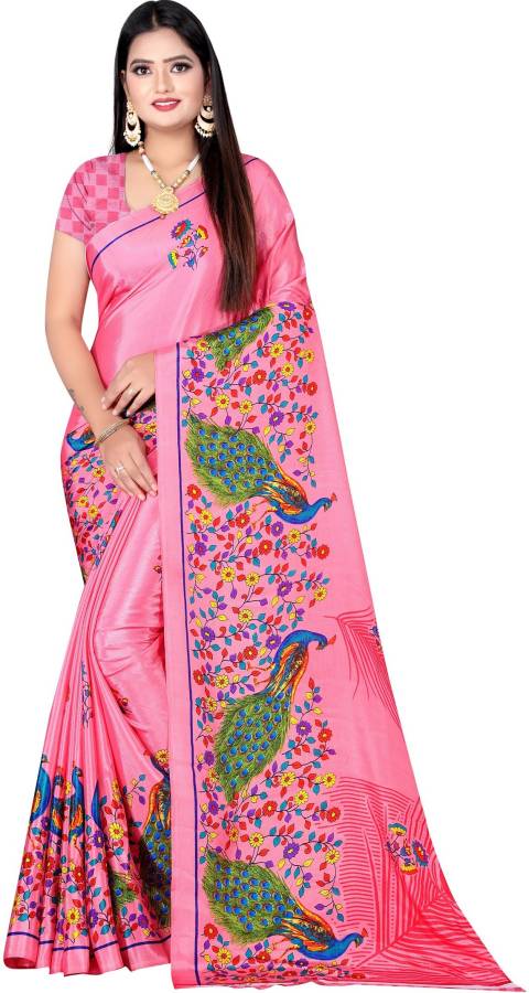 Printed Daily Wear Crepe Saree Price in India