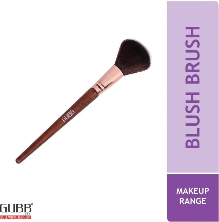 GUBB Blush Brush For Face Makeup, Professional Wooden Makeup Brush Single Price in India