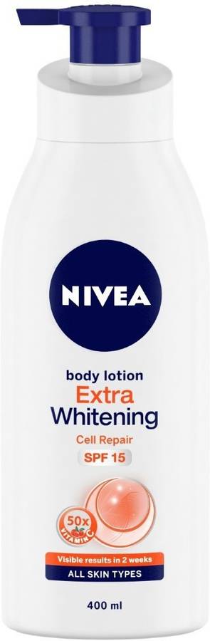 NIVEA Body Lotion, Extra Whitening Cell Repair, SPF 15 & 50x Vitamin C