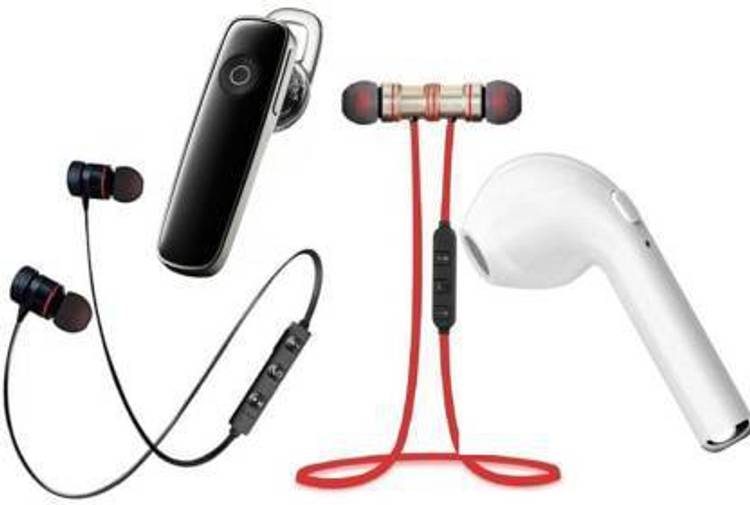 FIER FGN MAGNET RED & BLACK-K1-I7 Pack of 4 Bluetooth Headset . Bluetooth Headset