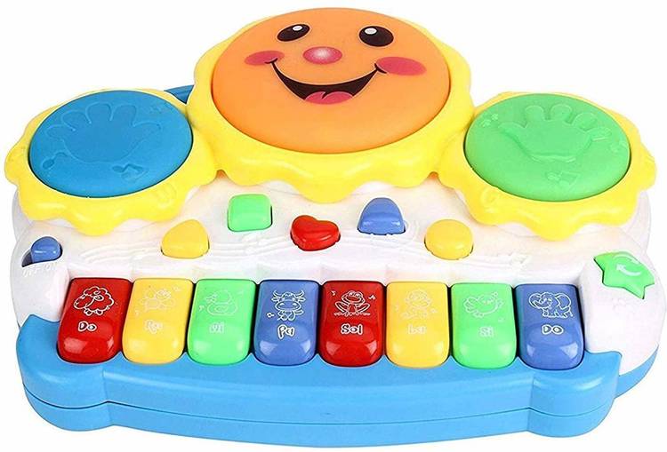 THE NG ART Drum keyboard with flashing light and sound piano with music toy for kids.