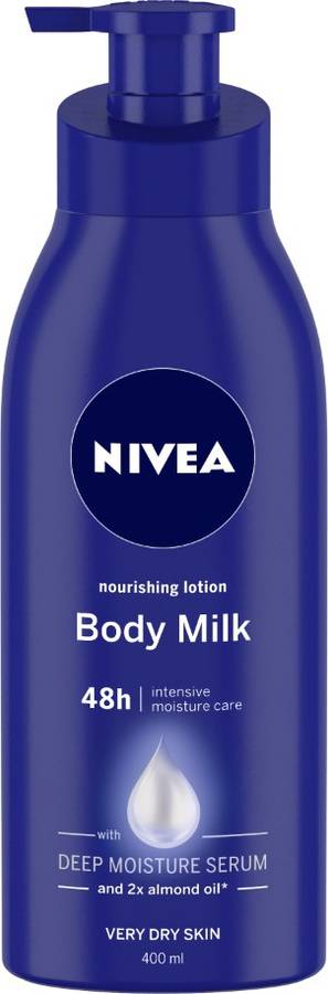 NIVEA Body Lotion for Very Dry Skin, Nourishing Body Milk with Almond Oil & Vitamin E For Men & Women 400 ml