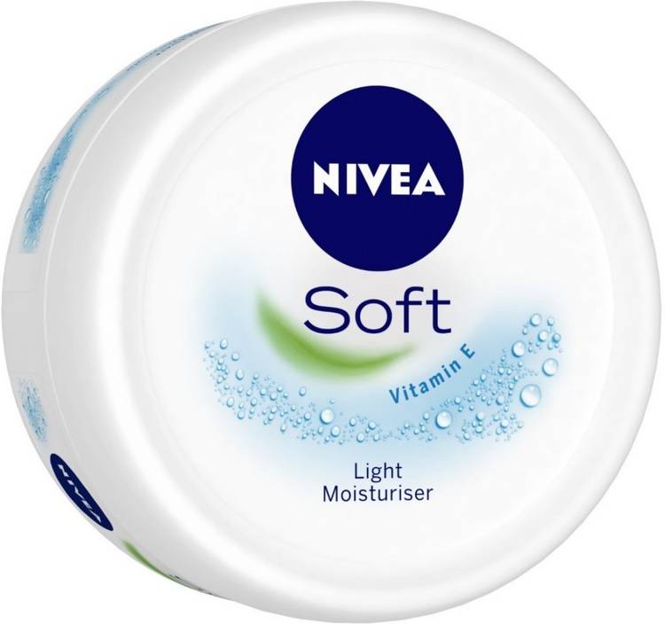 NIVEA Soft Light Moisturizer for Face, Hand & Body, Non-Sticky Cream with Vitamin E & Jojoba Oil