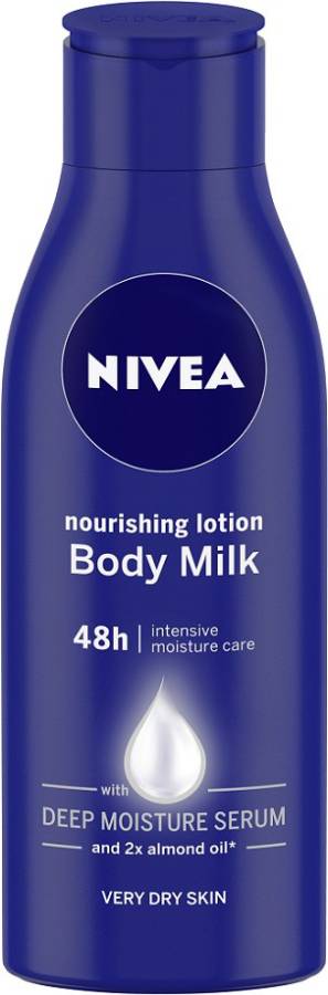 NIVEA Body Lotion for Very Dry Skin, Nourishing Body Milk with 2x Almond Oil, For Men & Women