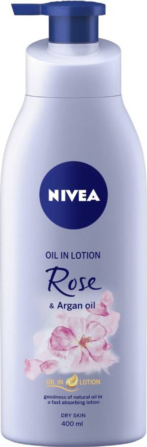 NIVEA Body Lotion for Dry Skin, Rose & Argan Oil