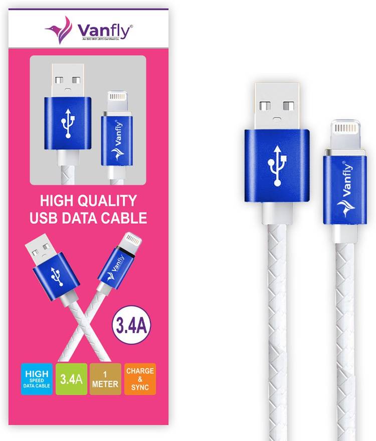 Vanfly High Quality Lightening USB Data Fast Charging Cable 1 m Lightning Cable