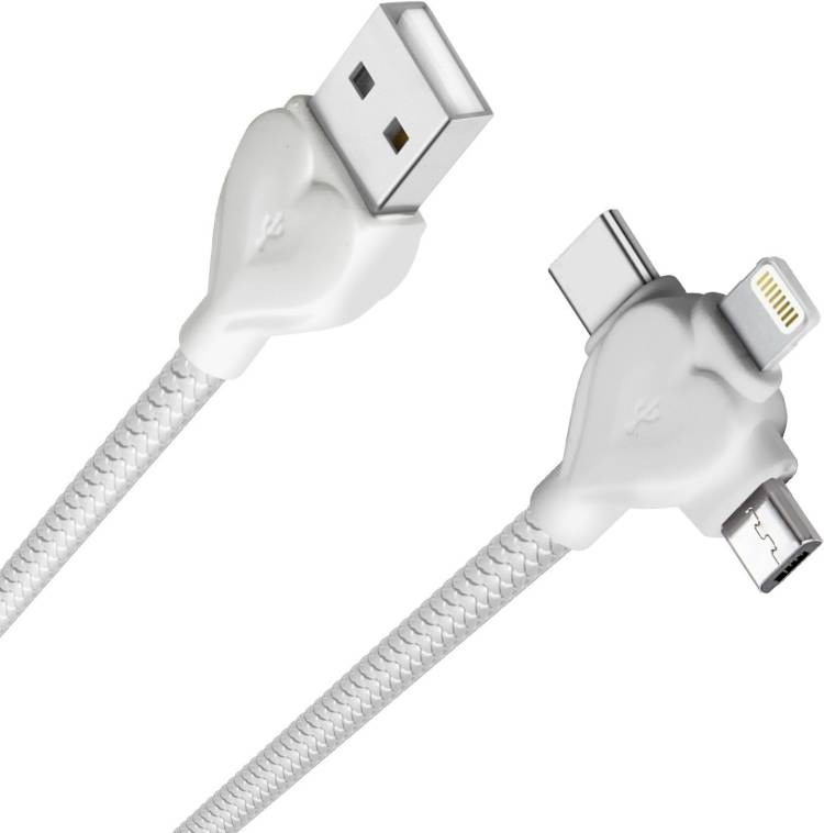 Callmate 3.0A Fast 3 In 1 USB Data Cable With Data Sync & Charging 3 A 1.2 m Micro USB Cable