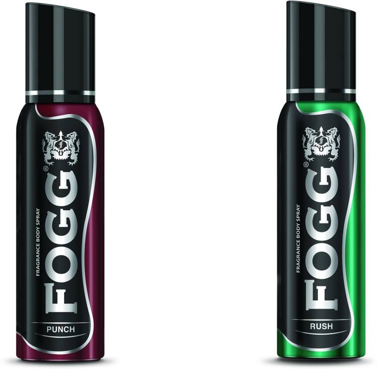 Fogg Deo Combo Pack (PUNCH + RUSH 300ml) Body Spray  -  For Men