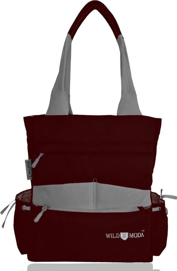 Women Maroon, Grey Tote