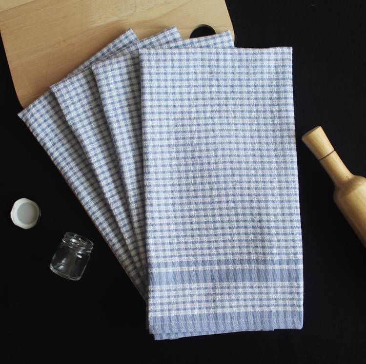 AIRWILL Cotton Dish Towels Blue Napkins