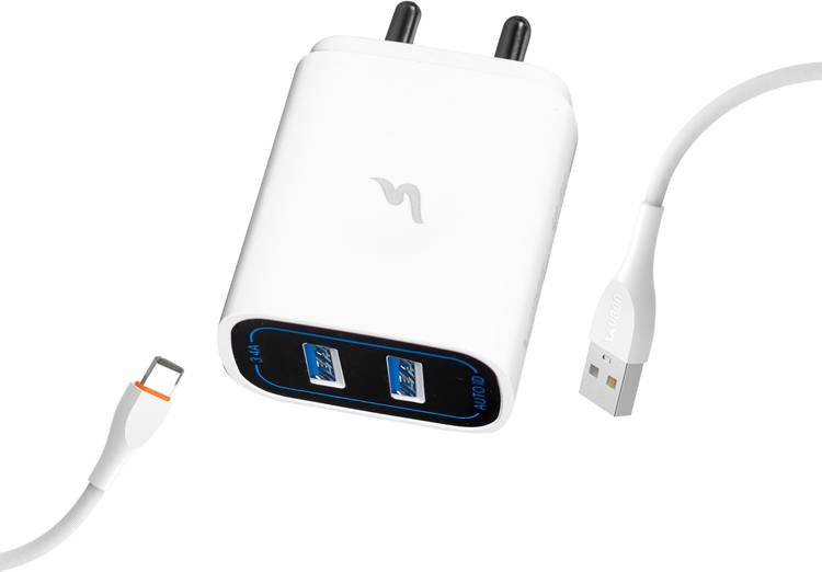 Ubon CH-600 5 W 3.4 A Multiport Mobile Charger with Detachable Cable