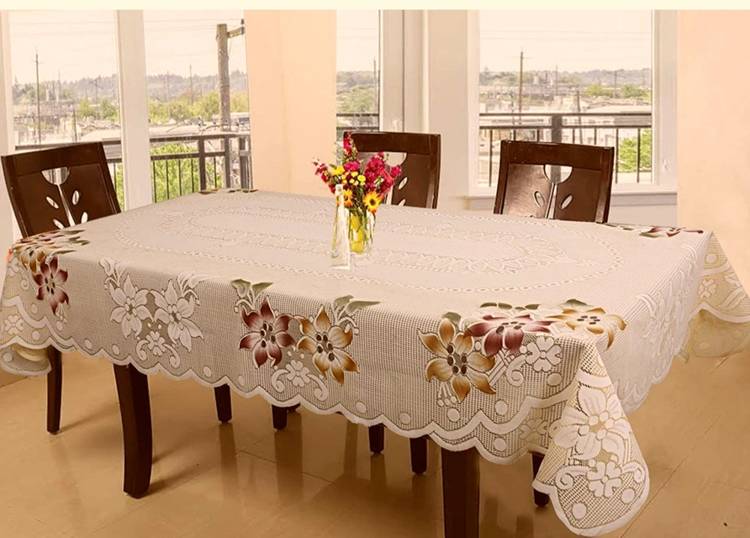 DELHI PVC CORP Self Design 6 Seater Table Cover