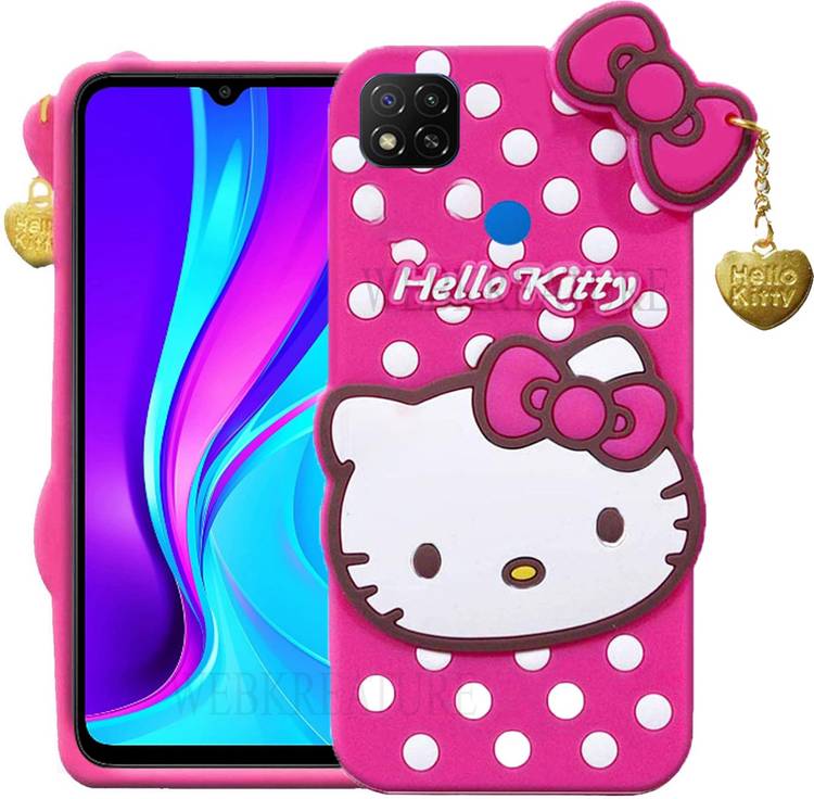 WEBKREATURE Back Cover for Mi Redmi 9, Cute Hello Kitty Case