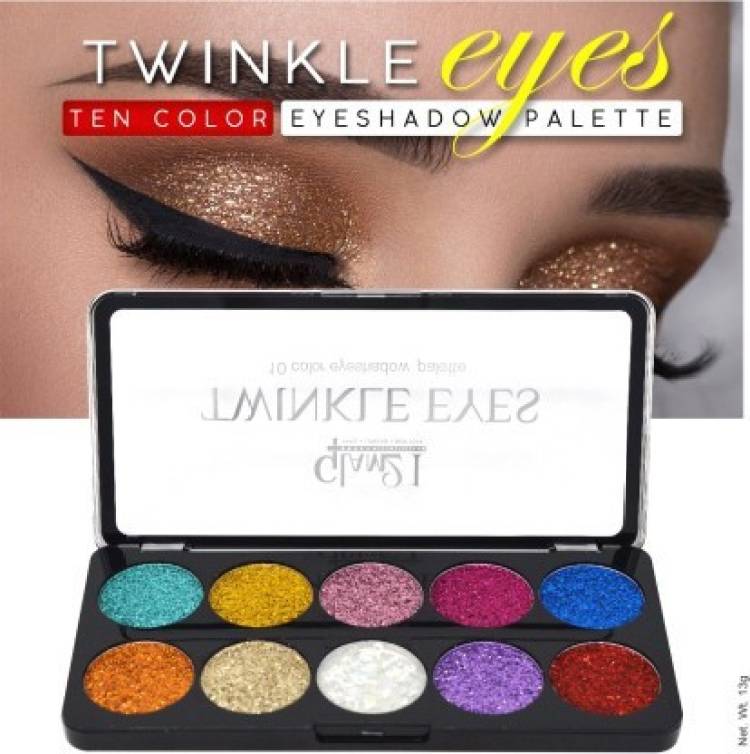 Glam 21 10 Color Glitter Eyeshadow for Eyes Beauty 18 g Price in India