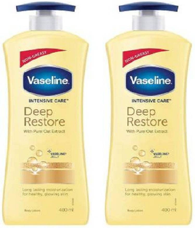 Vaseline body lotion deep restore moisturising body 400 ml X 2 Price in India
