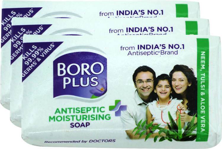 BOROPLUS Antiseptic + Moisturising Soap - Neem, Tulsi & Aloe Vera