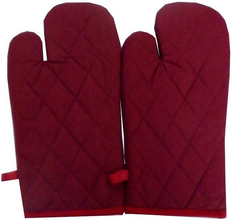 Tidy Maroon Cotton Kitchen Linen Set