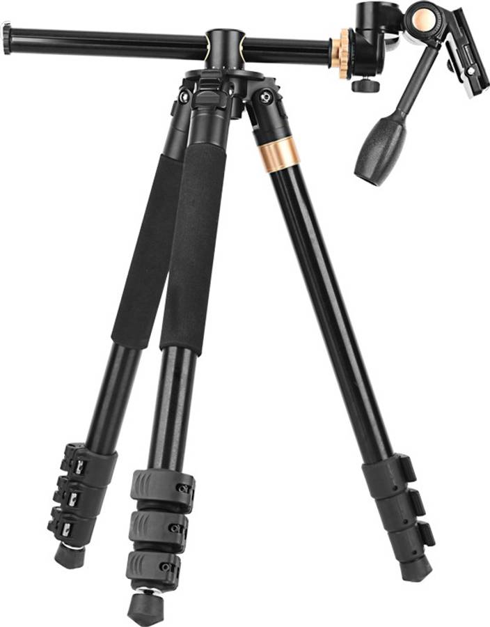 Hiffin Aluminum Tripod, Universal Lightweight Tripod with Carry Bag for All Smart Phones, Gopro, Cameras (Black) (Professional Tripod) Tripod, Monopod