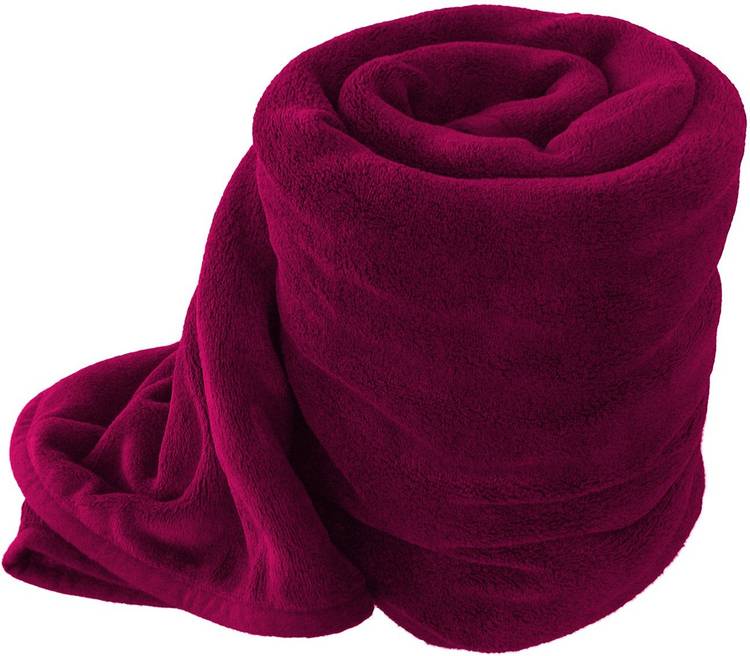 IVS HOME Solid Single Fleece Blanket