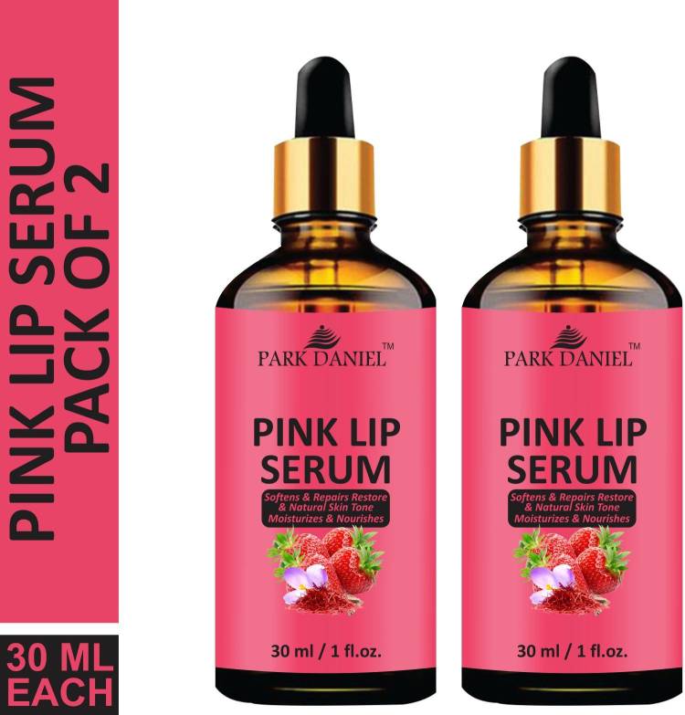 PARK DANIEL Premium PINK LIP GLOSS SERUM OIL for Shiny & Glossy Lips- For Men & Women Combo pack of 2 bottles of 30 ml(60 ml) Price in India