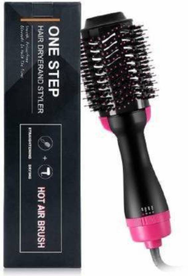 Varnee One Step Hair Dryer and Volumizer, Hot Air Brush, 3 in1 Styling Brush Styler, Negative Ion Hair Straightener Curler Brush for All Hairstyle , Black Hair Straightener Price in India