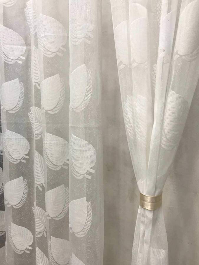 HVF THREADS 152 cm (5 ft) Net Window Curtain Single Curtain