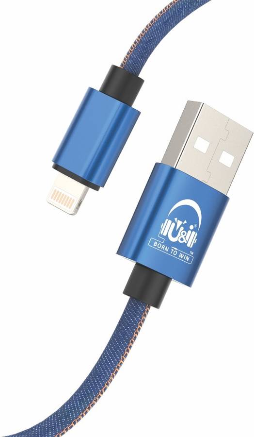 U&I Jeans Series Denim Data Cable UiDC-2592 2.4 A 1.5 m Lightning Cable