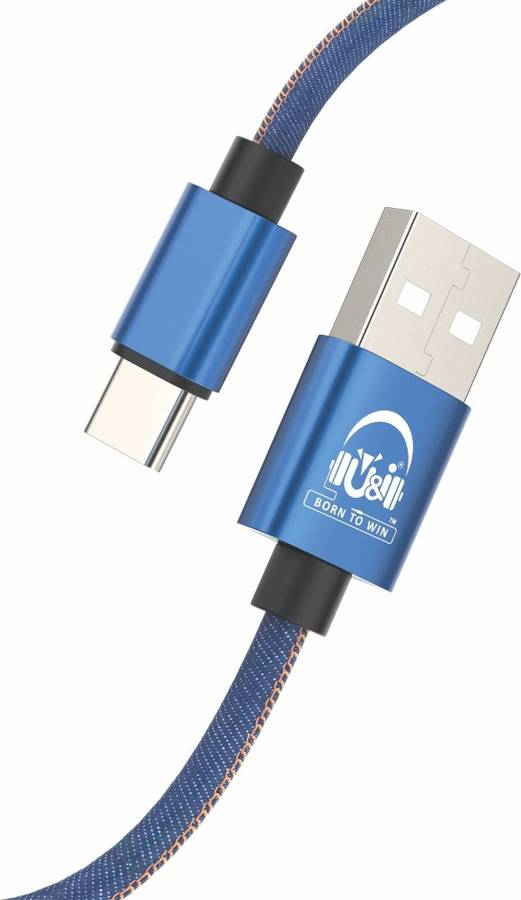 U&i Jeans Series Denim 2.4A 1.5M Data Cable UiDC-2592 2.4 A 1.5 m USB Type C Cable