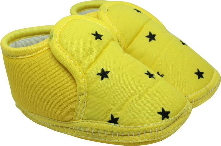 Mynekids Star Unisex Velcro Shoes/Booties for 0 to 12 Months ( Yellow ) -RK22-Yellow Booties