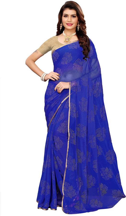 Woven, Embellished Daily Wear Chiffon Saree
