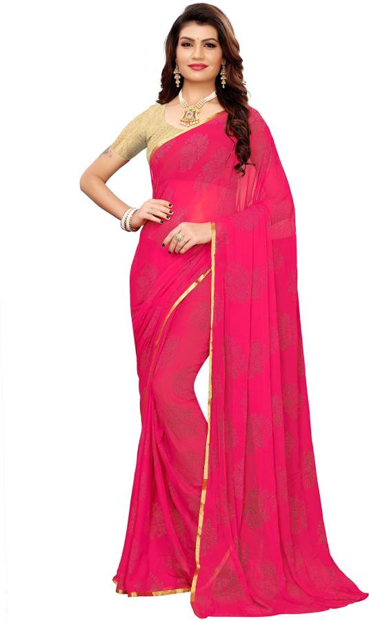 Woven, Embellished Daily Wear Chiffon Saree Price in India