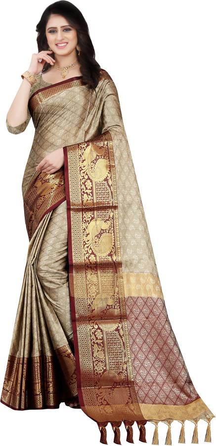 Woven Kanjivaram Pure Cotton, Cotton Silk Saree