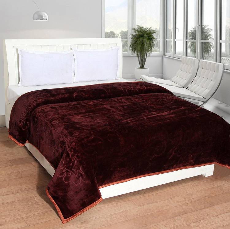 BSB HOME Floral Single Mink Blanket