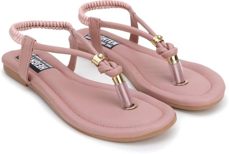 Women Pink Flats Sandal Price in India