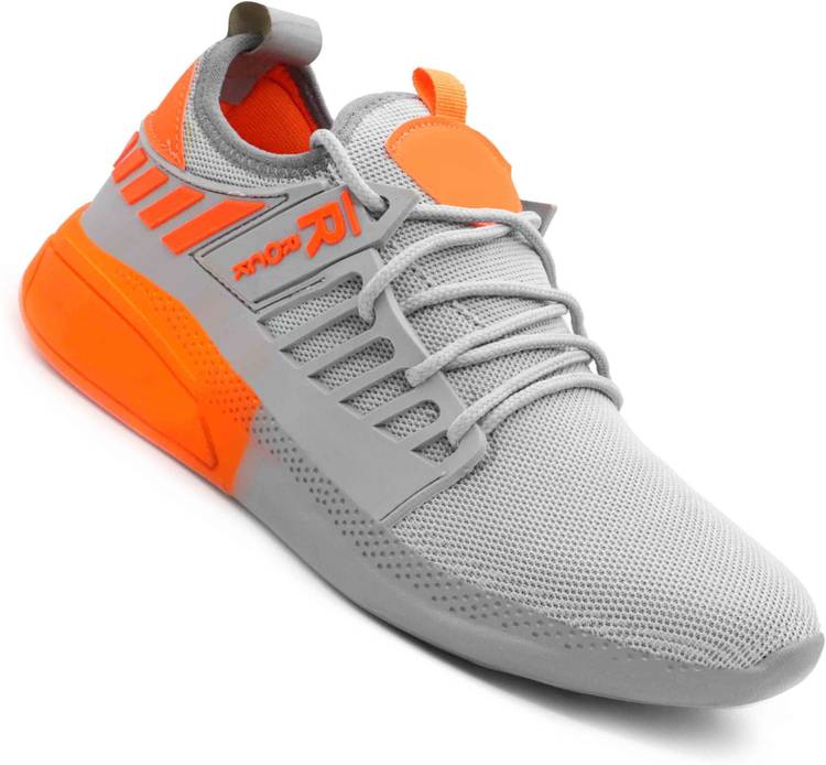 Men's grey Sneakers Running and outdoor Gym Walking Daily Wear Shoes Dancing / Designer party Wear For Men / sneakers men sports shoes / Lace up lightweight shoes for running, walking, gym, trekking, hiking & party casual sports shoes Running Shoes For M