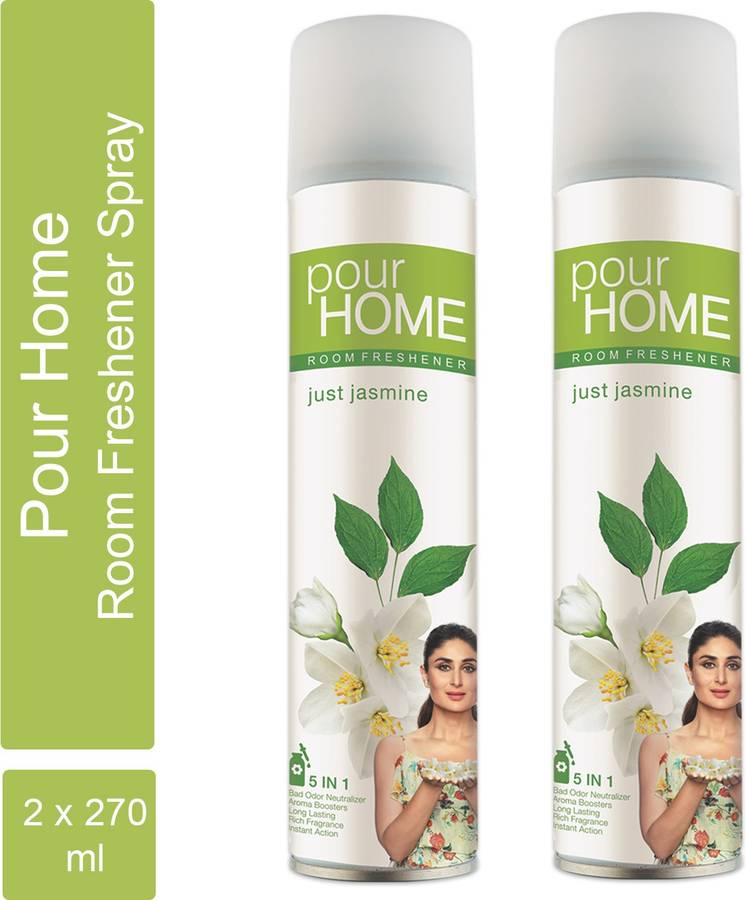 POUR HOME Room Freshener Just Jasmine 270 Ml (Pack of 2) Spray