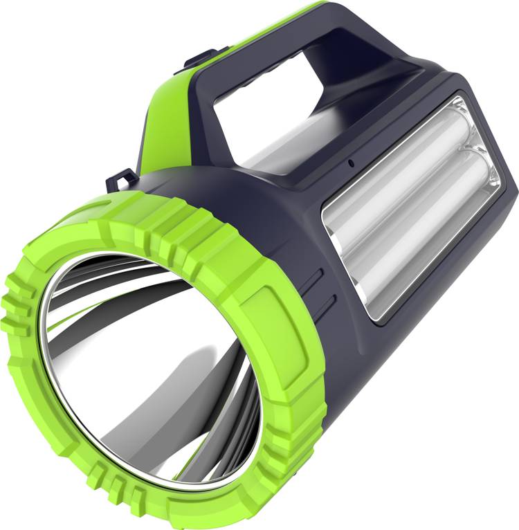 Pick Ur Needs Emergency Kisan Rechargeable Handheld Torch Long Range Search Torch Light + Side 2 Tube Emergency Rechargeable Handheld Torch Torch Emergency Light