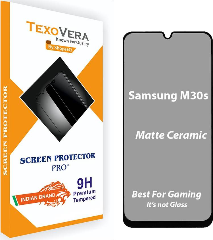 TexoVera Edge To Edge Tempered Glass for Samsung Galaxy M30s, Smasung Galaxy A20, Smasung A30, Smasung A50, Smasung M30, Smasung A20s, Smasung A30s, Smasung A50s, Smasung M21, Smasung M31, Smasung F41 camera cut with Matte