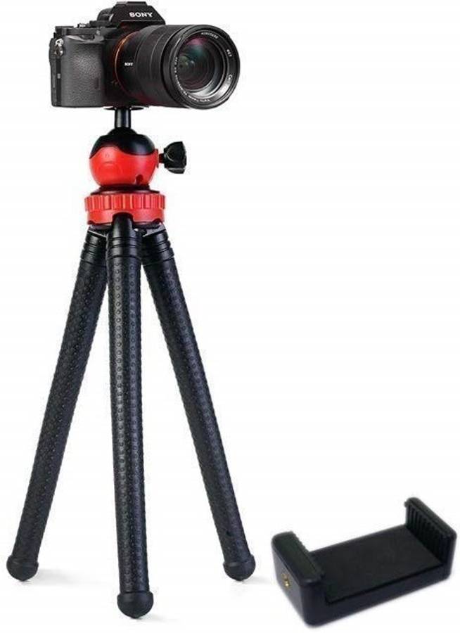MobFest Flexible Cell Phone Octopus Gorilla Tripod Stand for DSLR Camera & Mobile Phone Lightweight Bendable Foldable Gorillapod with Ball Head with Mobile Holder Tripod