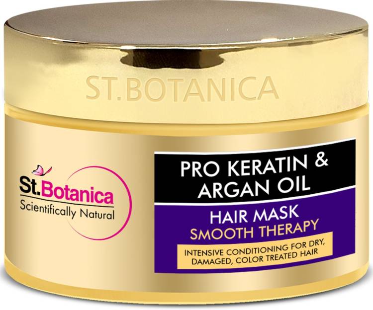 St.Botanica Pro Keratin & Argan Oil Hair Mask 200ml - Intensive Conditioning For Dry, Damaged, Color Treated Hair Price in India