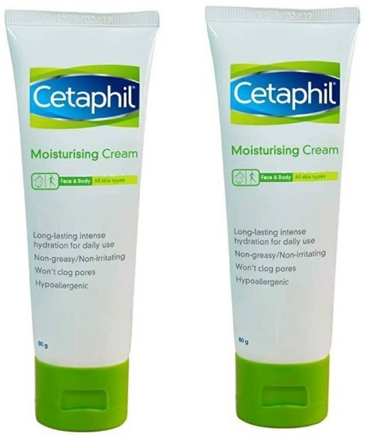 Cetaphil Moisturising Cream for Face & Body (All Skin Type) (80gm*2) (Pack of 2) Price in India