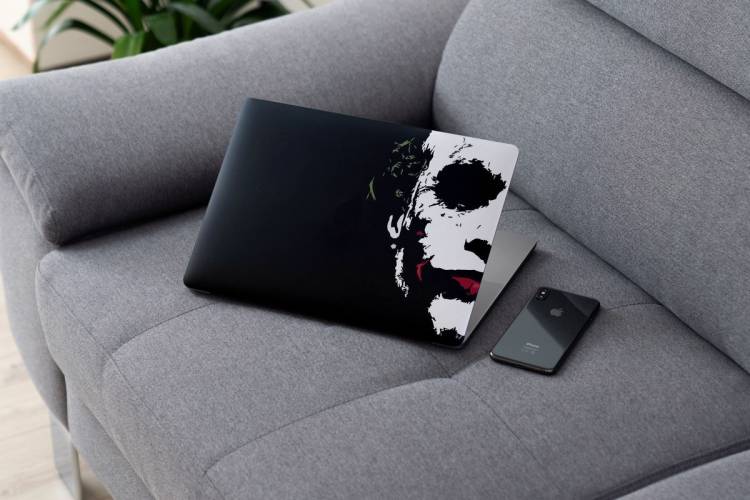 Yuckquee Joker Laptop Skin Sticker, Fit for All Models (10 inch to 15.6 inches, Multicolour). (J)-18 Vinyl Laptop Decal 15.6