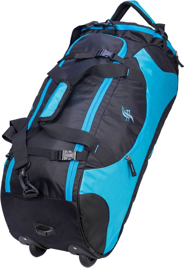 Istorm Wheeler Duffel Skater Sky-blue & Black Duffel Strolley Bag