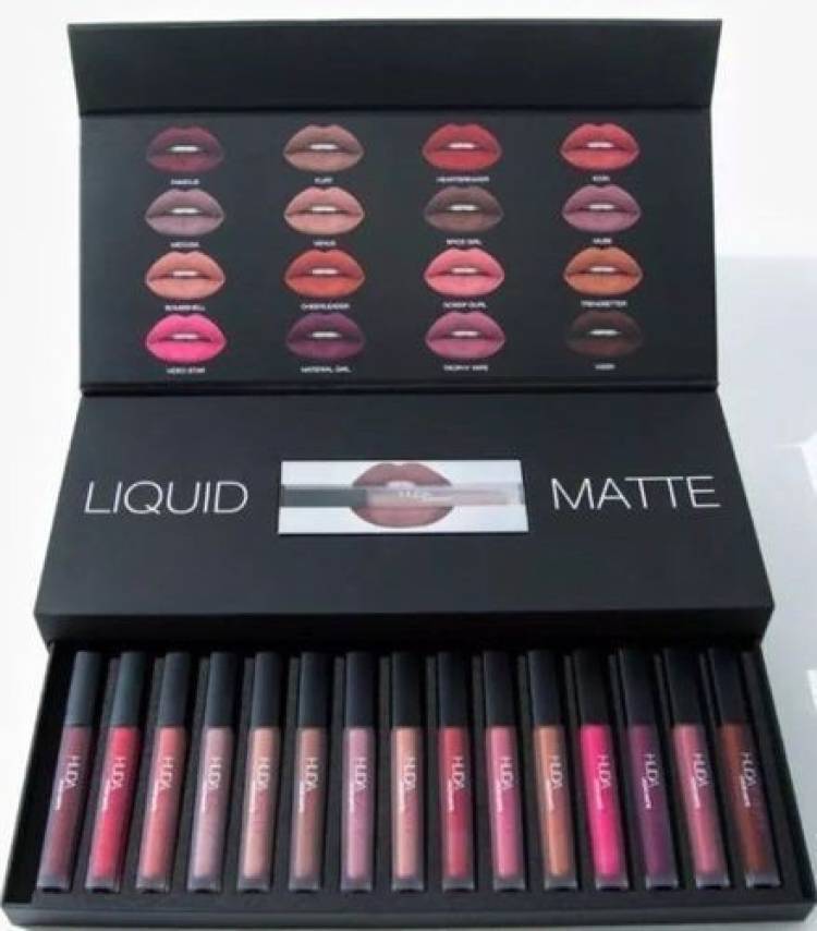 YELGO Set of 12 Liquid Lipsticks Matte Finish Long Lasting (Multicolor Pack 64 Ml) Price in India