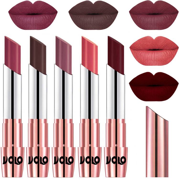 Volo 5 Pcs Long Stay lipsticks Set Creamy Matte Code-333 Price in India