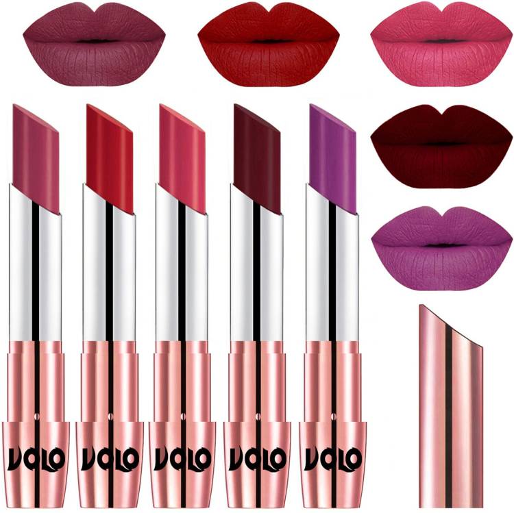 Volo 5 Pcs Long Stay lipsticks Set Creamy Matte Code-777 Price in India