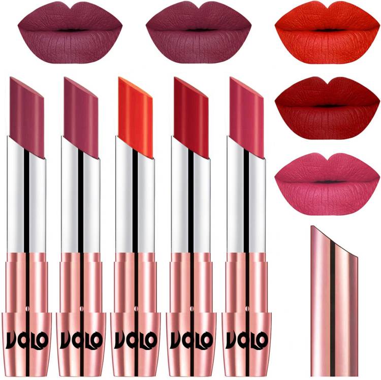 Volo 5 Pcs Long Stay lipsticks Set Creamy Matte Code-359 Price in India
